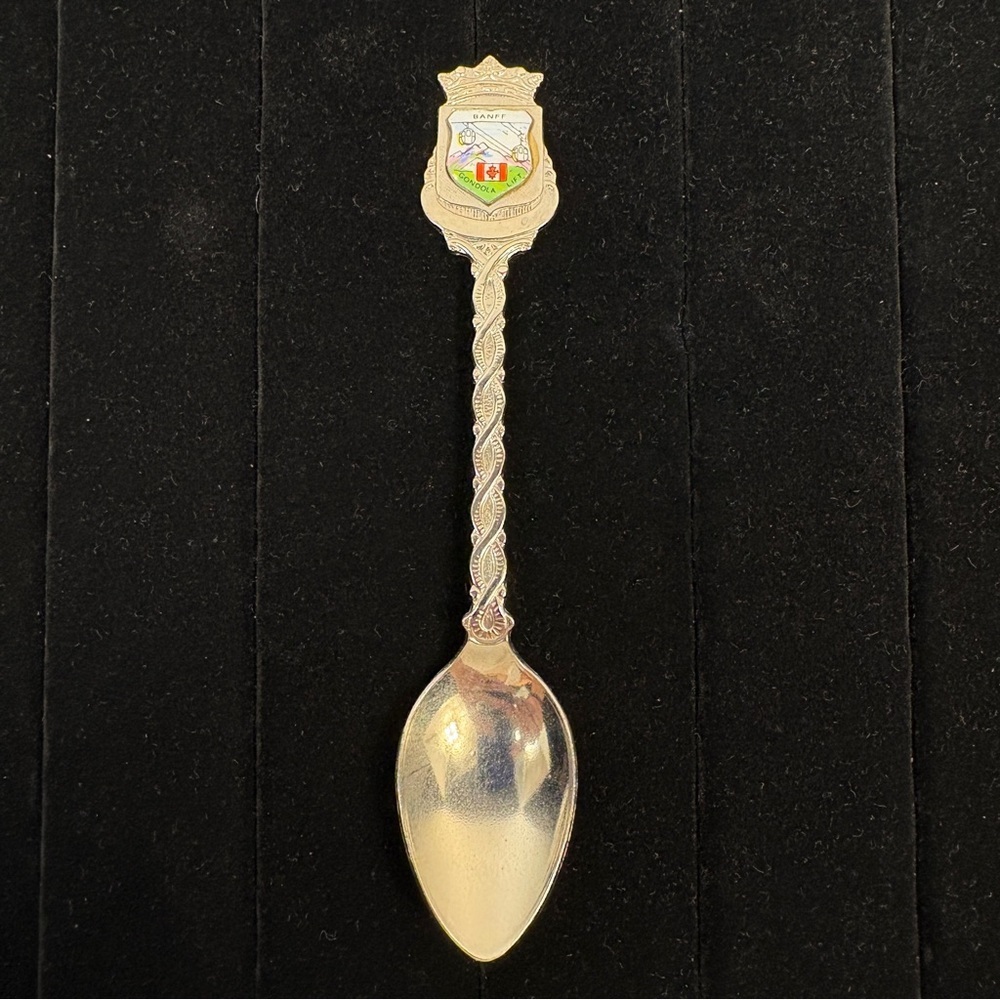 Vintage Banff Gondola Souvenir Spoon Sulphur Mountain Alberta Canada Collectible